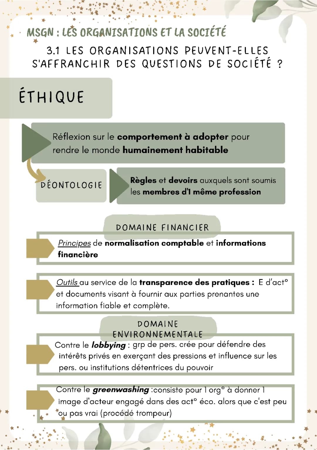MSGN Terminale STMG : Les transformations numériques et le rôle des technologies