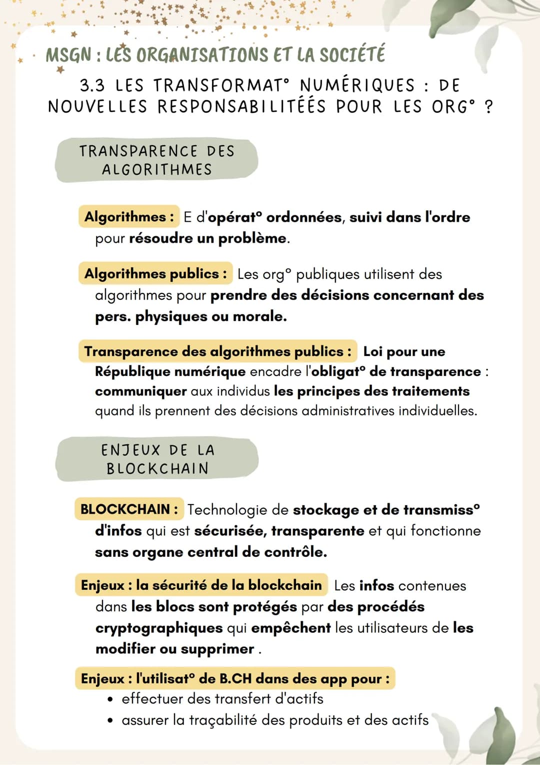 th
MSGN: LES ORGANISATIONS ET LA SOCIÉTÉ
3.1 LES ORGANISATIONS PEUVENT-ELLES
S'AFFRANCHIR DES QUESTIONS DE SOCIÉTÉ ?
ÉTHIQUE
Réflexion sur l