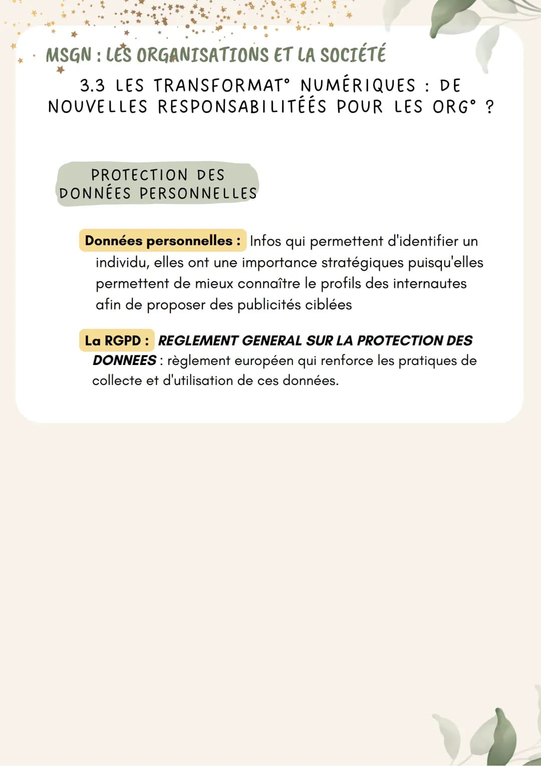 th
MSGN: LES ORGANISATIONS ET LA SOCIÉTÉ
3.1 LES ORGANISATIONS PEUVENT-ELLES
S'AFFRANCHIR DES QUESTIONS DE SOCIÉTÉ ?
ÉTHIQUE
Réflexion sur l