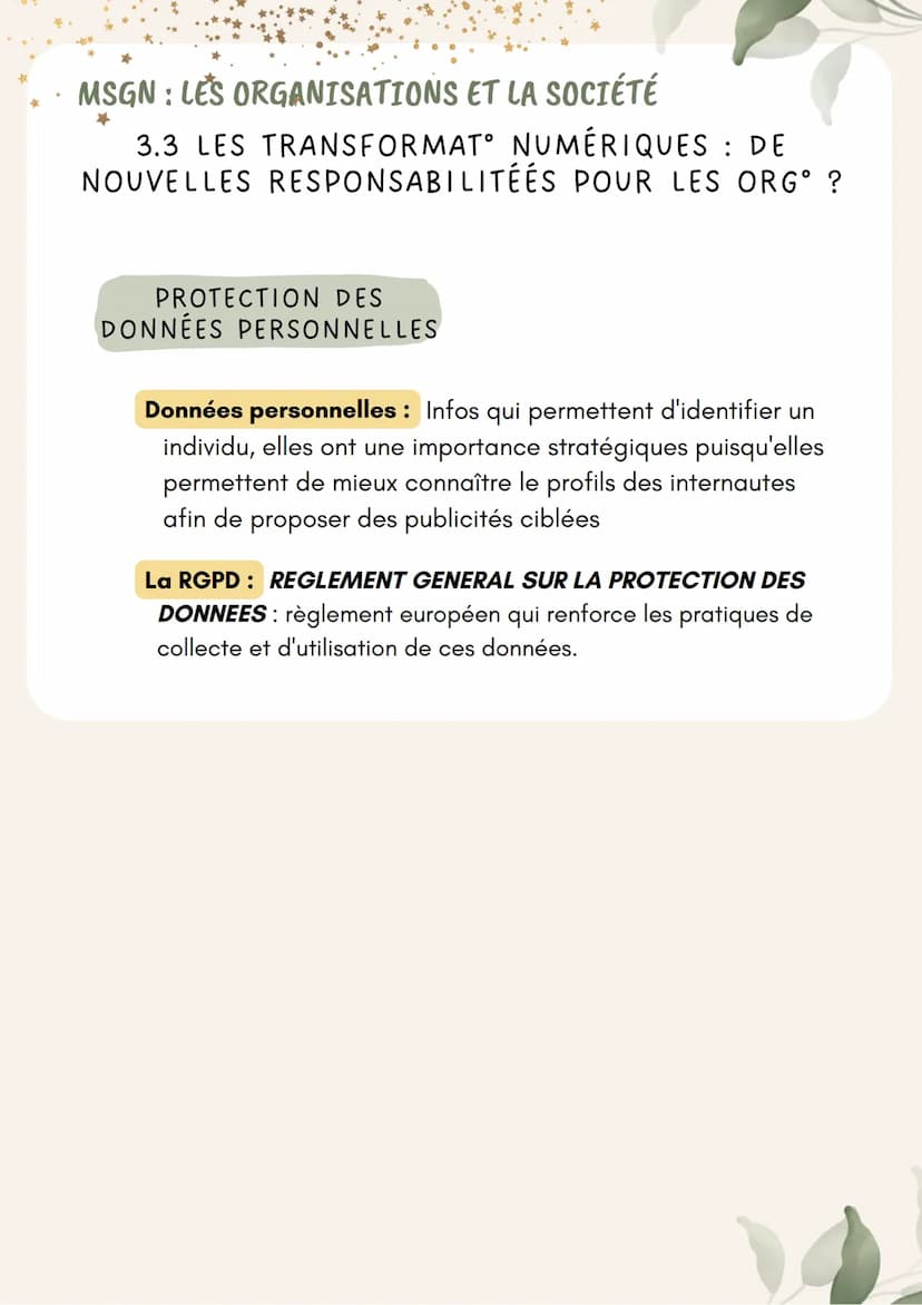 th
MSGN: LES ORGANISATIONS ET LA SOCIÉTÉ
3.1 LES ORGANISATIONS PEUVENT-ELLES
S'AFFRANCHIR DES QUESTIONS DE SOCIÉTÉ ?
ÉTHIQUE
Réflexion sur l