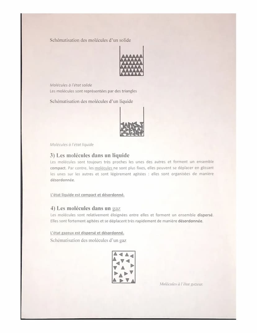 •
@
•
Description moléculaire de la matière
I Les molécules
Toutes les matières qui nous entourent sont constituées de particules microscopi