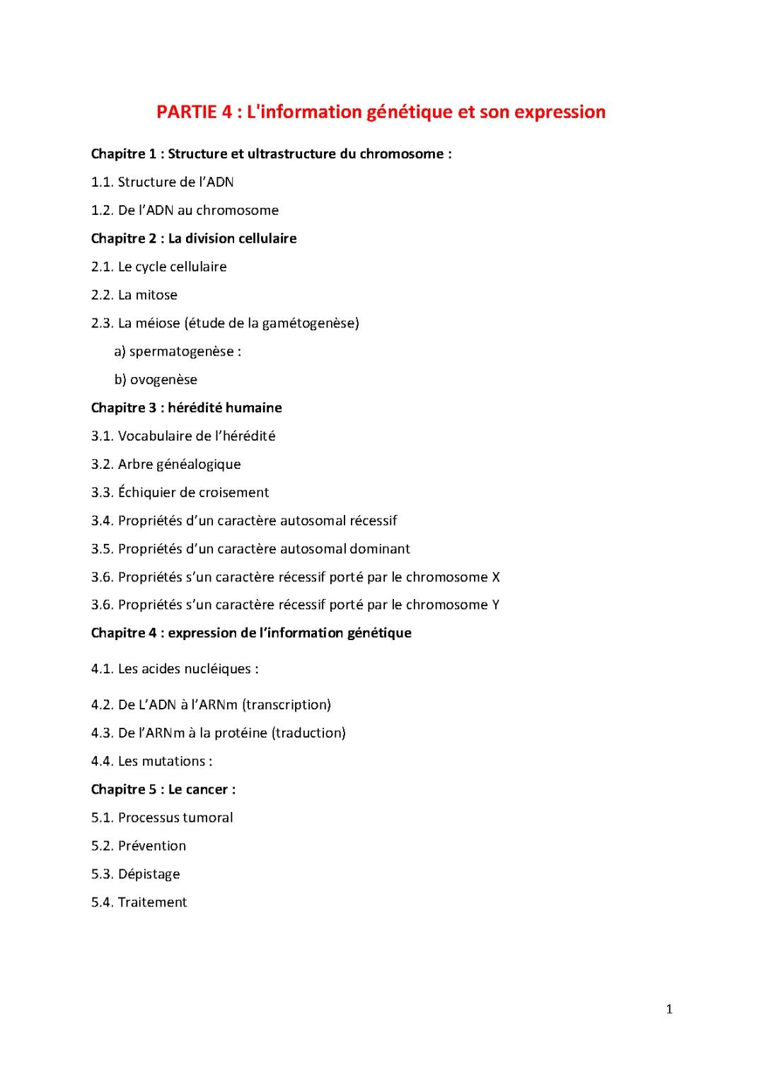 Cours et Exercices ST2S : BPH, Chimie et Cancer