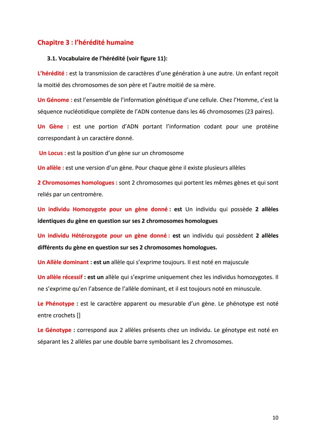 PARTIE 4: L'information génétique et son expression
Chapitre 1 : Structure et ultrastructure du chromosome :
1.1. Structure de l'ADN
1.2. De