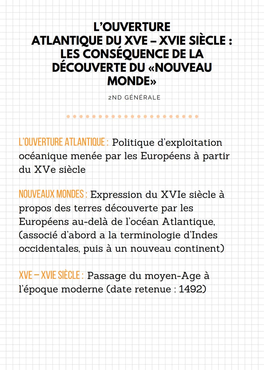 
<p>Les conséquences de la découverte du "Nouveau Monde" par les Européens ont été d'une grande importance pour l'histoire mondiale. Pendant