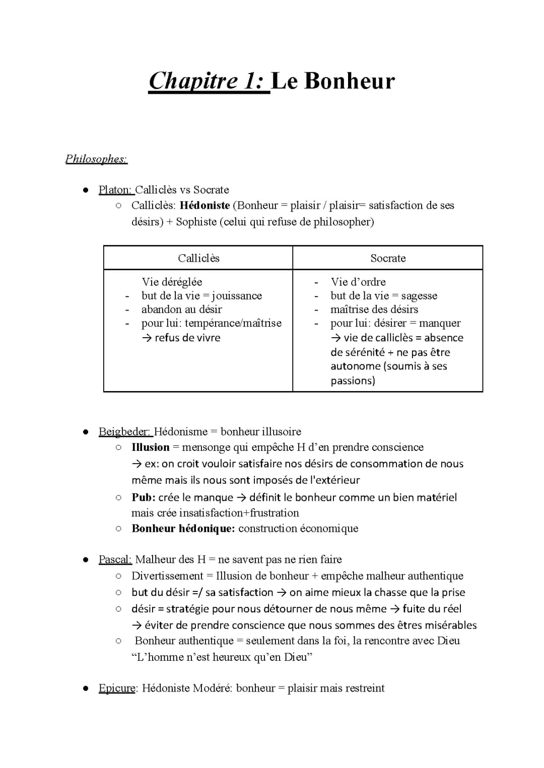 Dissertation Philosophie Bonheur pour Terminale - PDF Corrigé