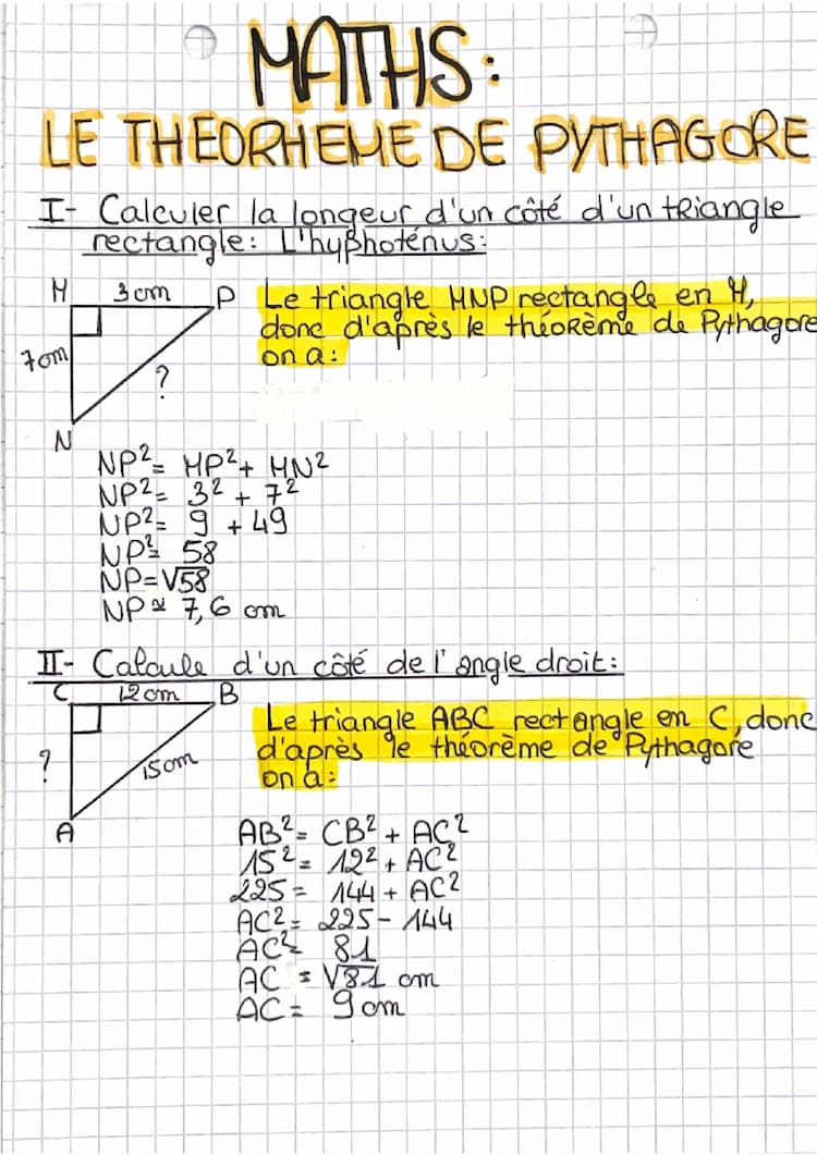 Know Le théorème et réciproque de Pythagore  thumbnail