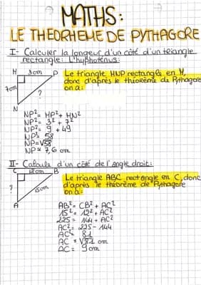 Know Le théorème et réciproque de Pythagore  thumbnail