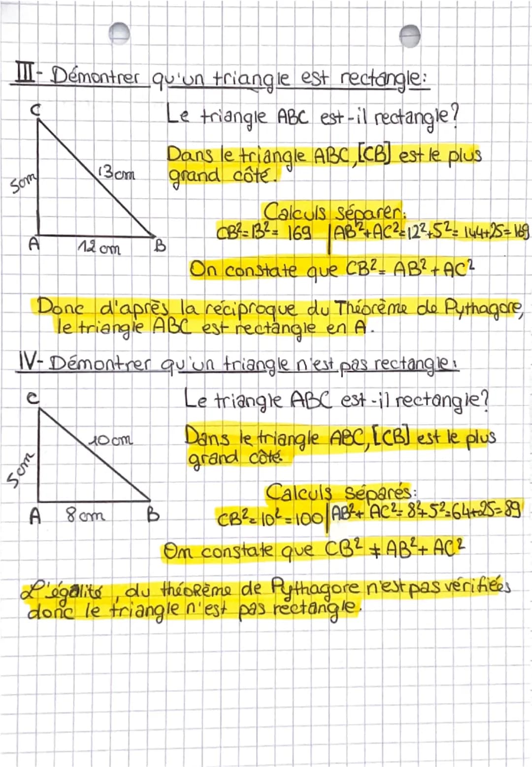 MATHS:
LE THEORHEME DE PYTHAGORE
I- Calculer la longeur d'un côté d'un triangle
rectangle: l'hyphoténus:
H
Fom
3 ст
P Le triangle HNP rectan