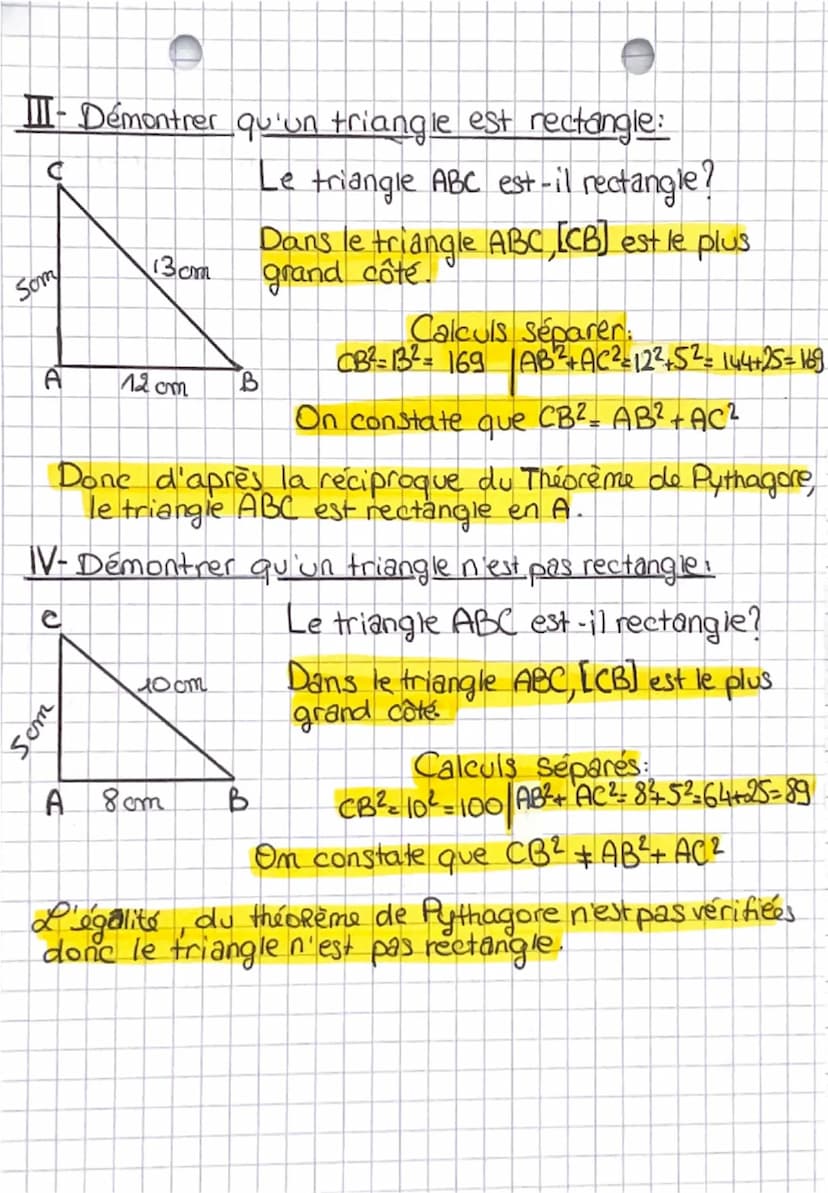 MATHS:
LE THEORHEME DE PYTHAGORE
I- Calculer la longeur d'un côté d'un triangle
rectangle: l'hyphoténus:
H
Fom
3 ст
P Le triangle HNP rectan