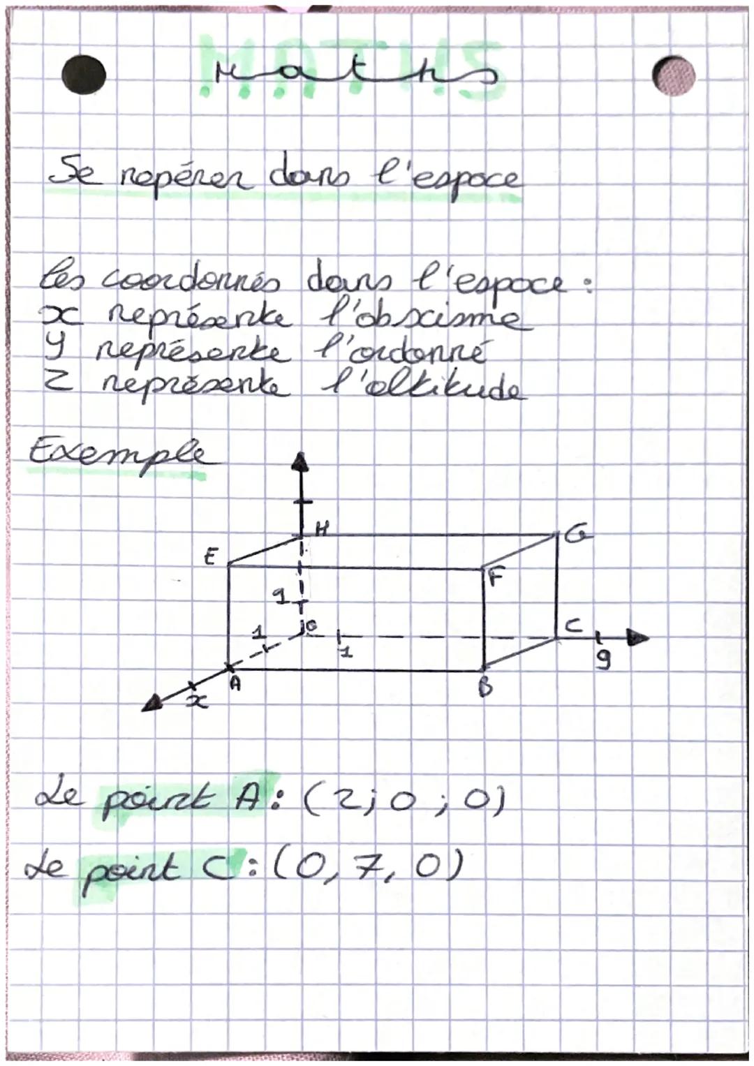 # Math

Se repérer dans l'espace

les coordonnés dans l'espace:
x représente l'obsxisme
y Y représente l'ordonné
z représente l'altitude

Ex