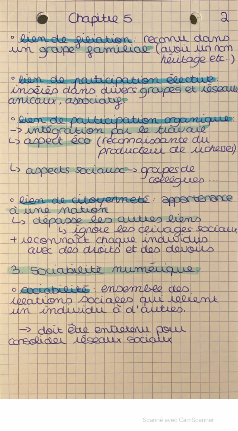 Chapitie 5
1. L' individualisation et l'individua-
ecome
1
• Individualisation processus par lequer
l'individue s'autonomise dans ses manièr
