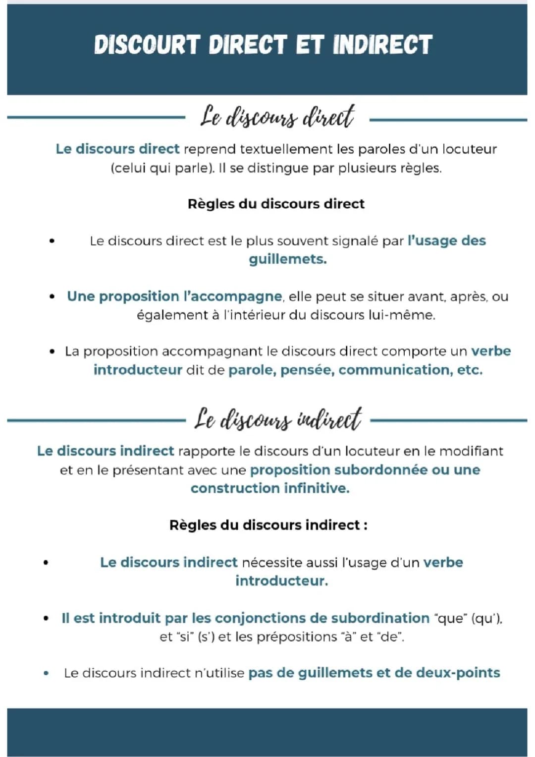 Discourt direct / indirect