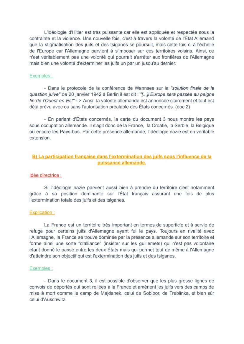 UNE GUERRE D'EXTERMINATION : LE
GÉNOCIDE JUIF ET TSIGANE
(WARNING POUR LA PROF: tout le monde à bien travaillé sur le framapad c'est juste
q