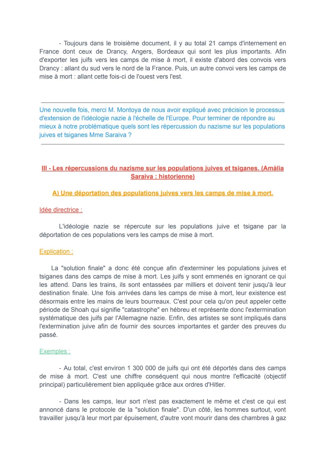 UNE GUERRE D'EXTERMINATION : LE
GÉNOCIDE JUIF ET TSIGANE
(WARNING POUR LA PROF: tout le monde à bien travaillé sur le framapad c'est juste
q