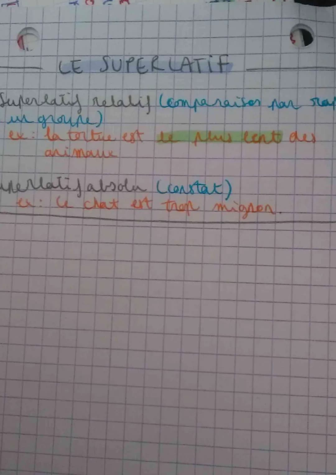 .. e'ne
LE'S DEGRÉS DE L'ADJECT IF
•L'adjectif qualificatif apporte me précision
sur un nom ou un pronom. Il s'accorde un
genre et en hombre