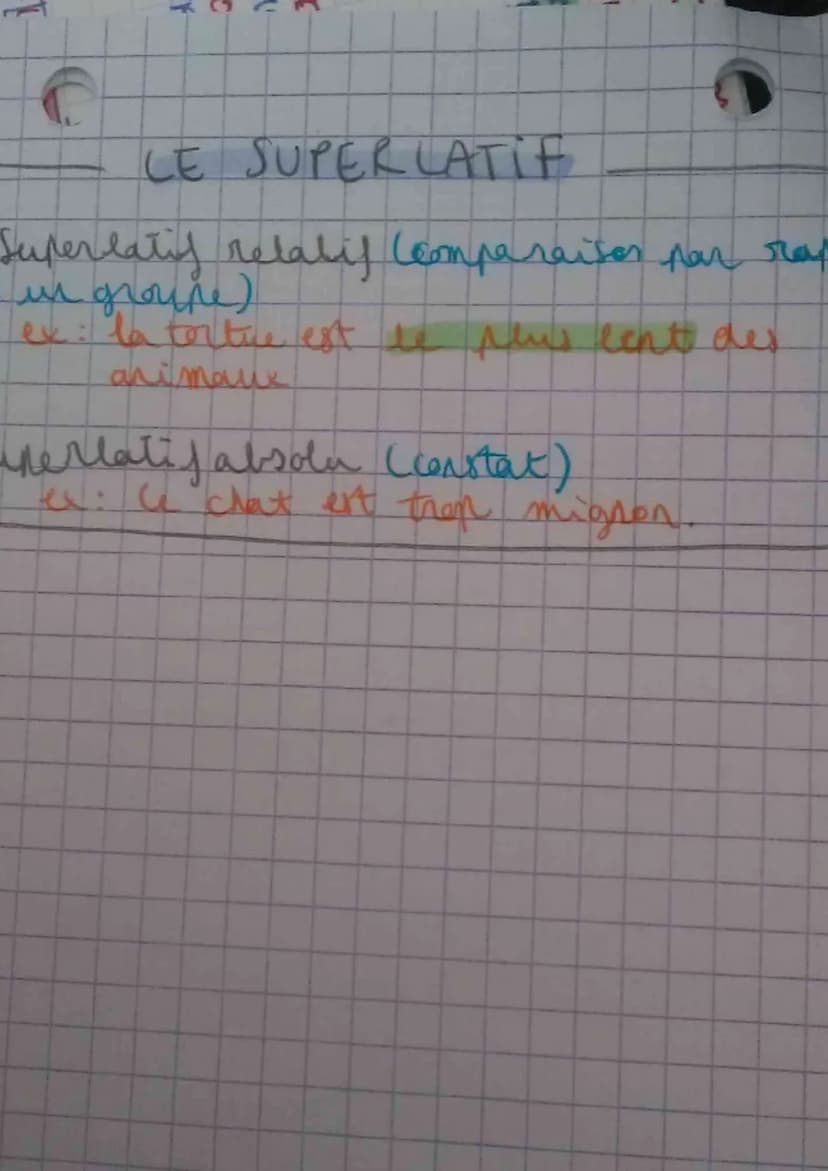 .. e'ne
LE'S DEGRÉS DE L'ADJECT IF
•L'adjectif qualificatif apporte me précision
sur un nom ou un pronom. Il s'accorde un
genre et en hombre