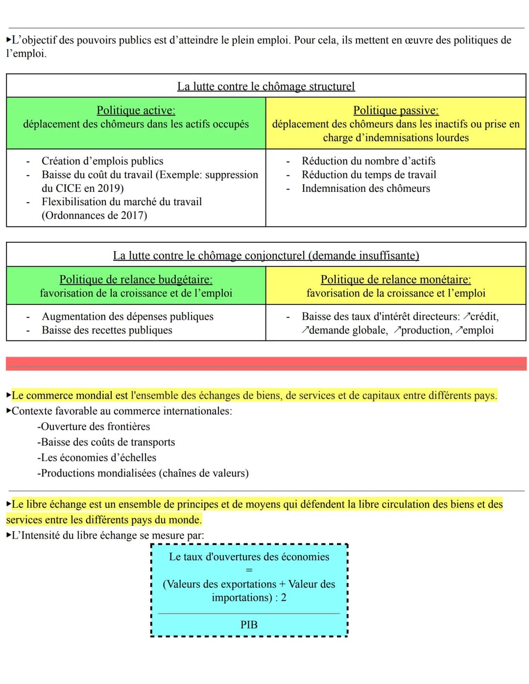Economie
Résumé de 1ère:
►L'économie identifie des groupes d'individus ou d'organisations ayant des comportements et objectifs similaires:
i