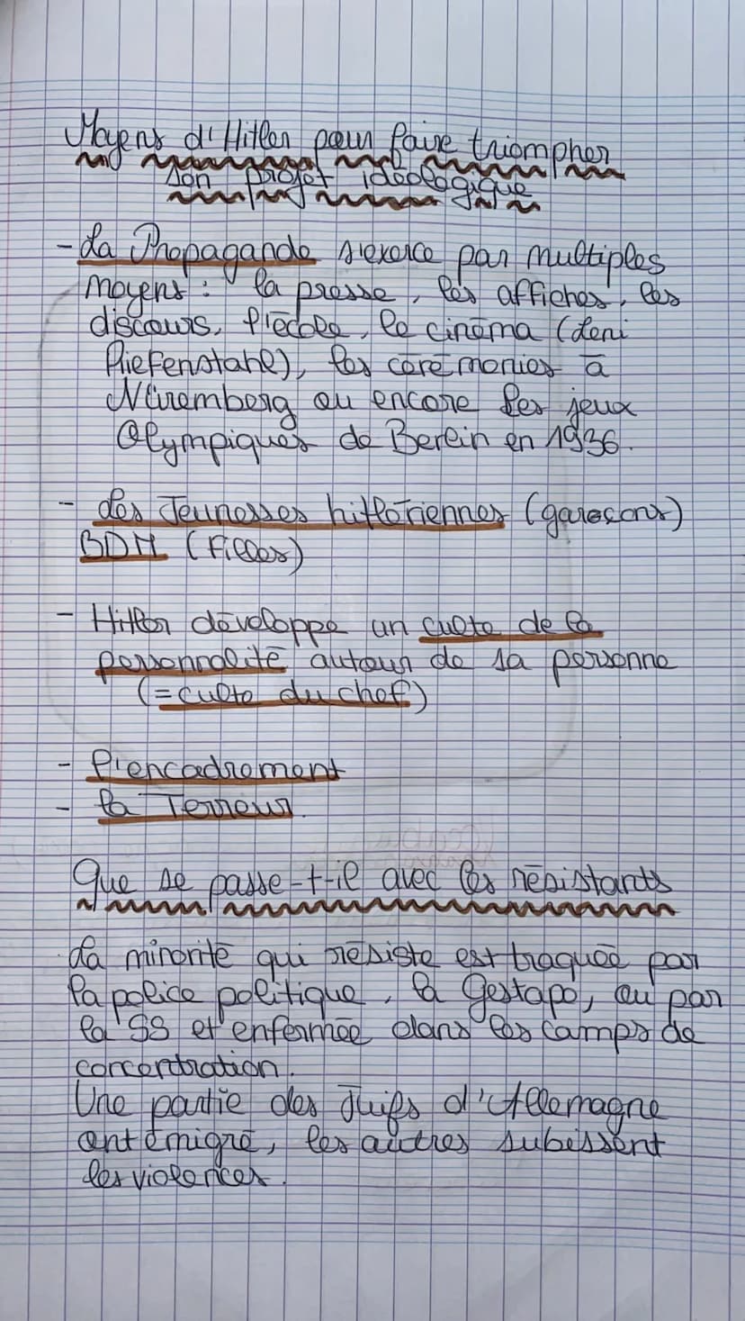Experiences totalitaires et démocraties
fragilisées en turope dans les
ainnees
FICHE REVISIONS
HISTOIR
O
Dates:
∙en-
●
- Allemagne :
8
•Janv