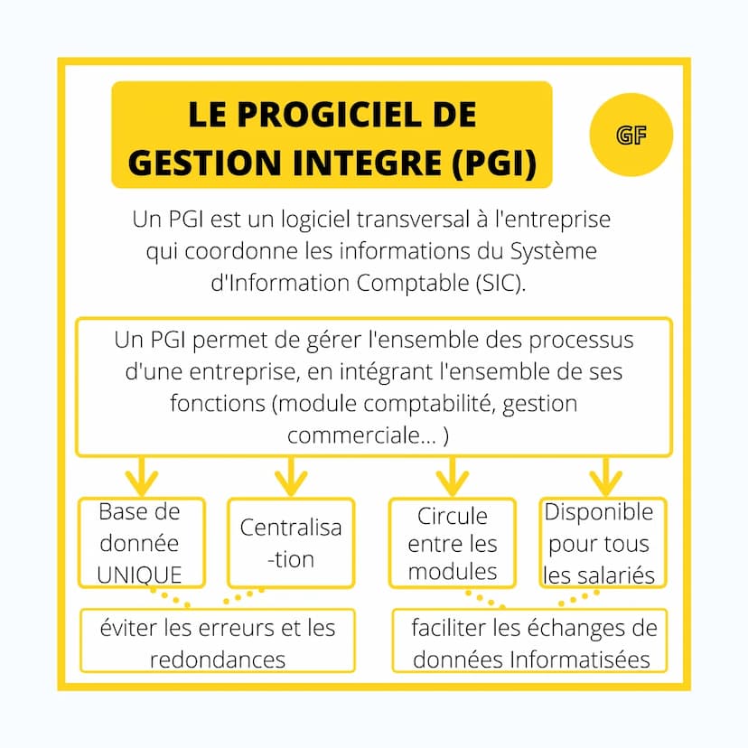 GESTION & FINANCE
LE PGI, SUPPORT
DES PROCEDURES
COMPTABLES LE PROGICIEL DE
GESTION INTEGRE (PGI)
Un PGI est un logiciel transversal à l'ent