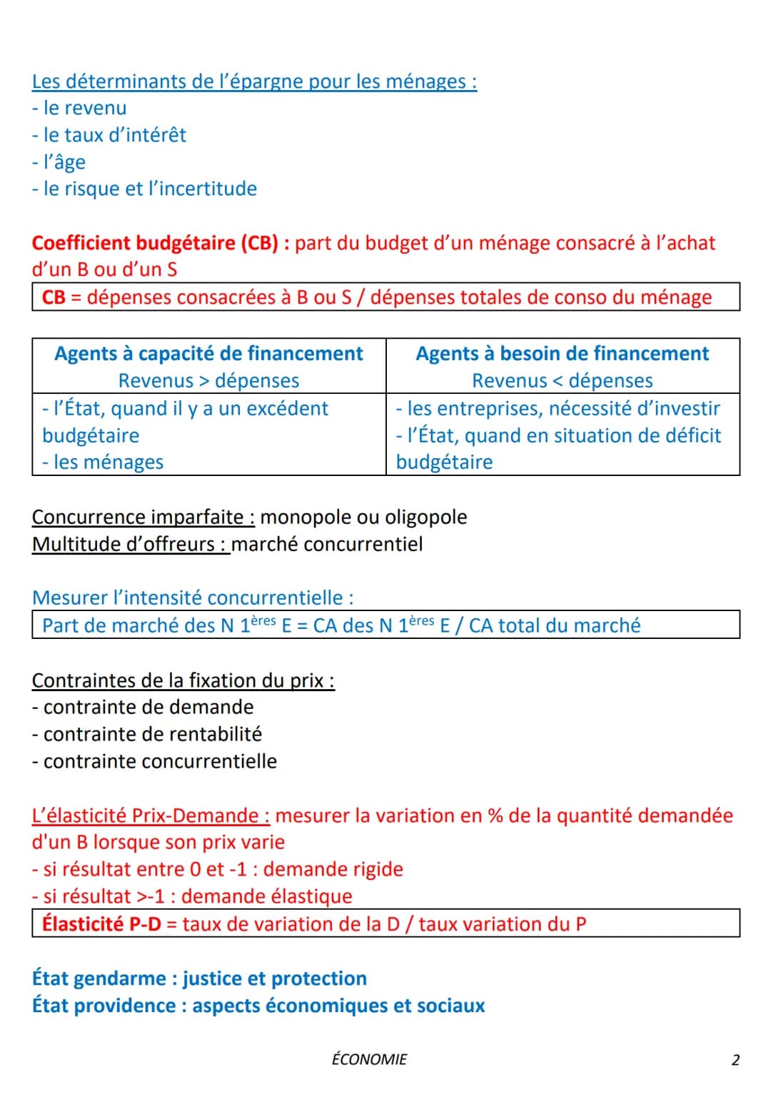 RÉVISION ÉCONOMIE
Types de B et S:
- marchands ou non marchands
- libres (gratuitement et pas de production : l'air) ou économiques (faut
pr