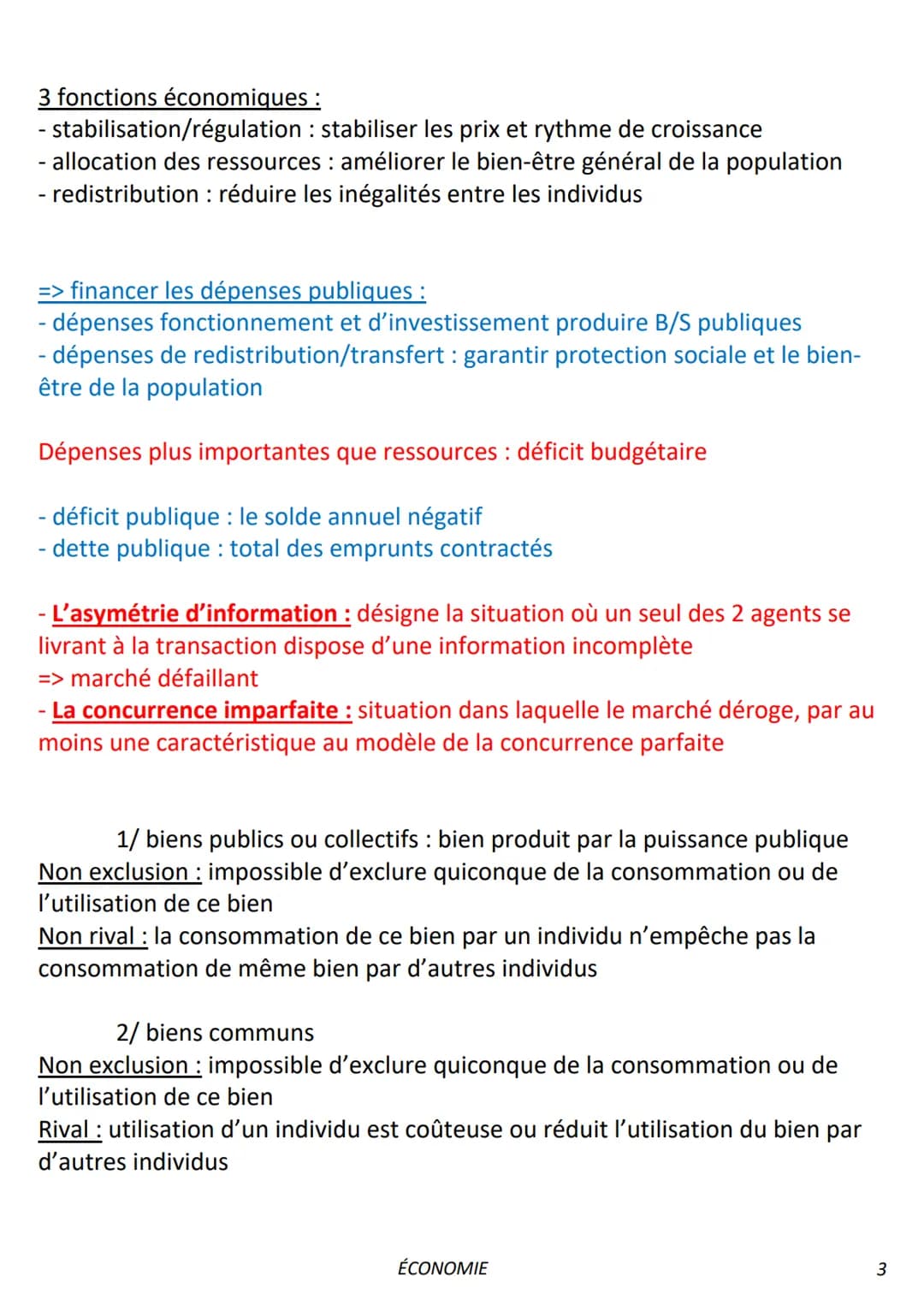 RÉVISION ÉCONOMIE
Types de B et S:
- marchands ou non marchands
- libres (gratuitement et pas de production : l'air) ou économiques (faut
pr