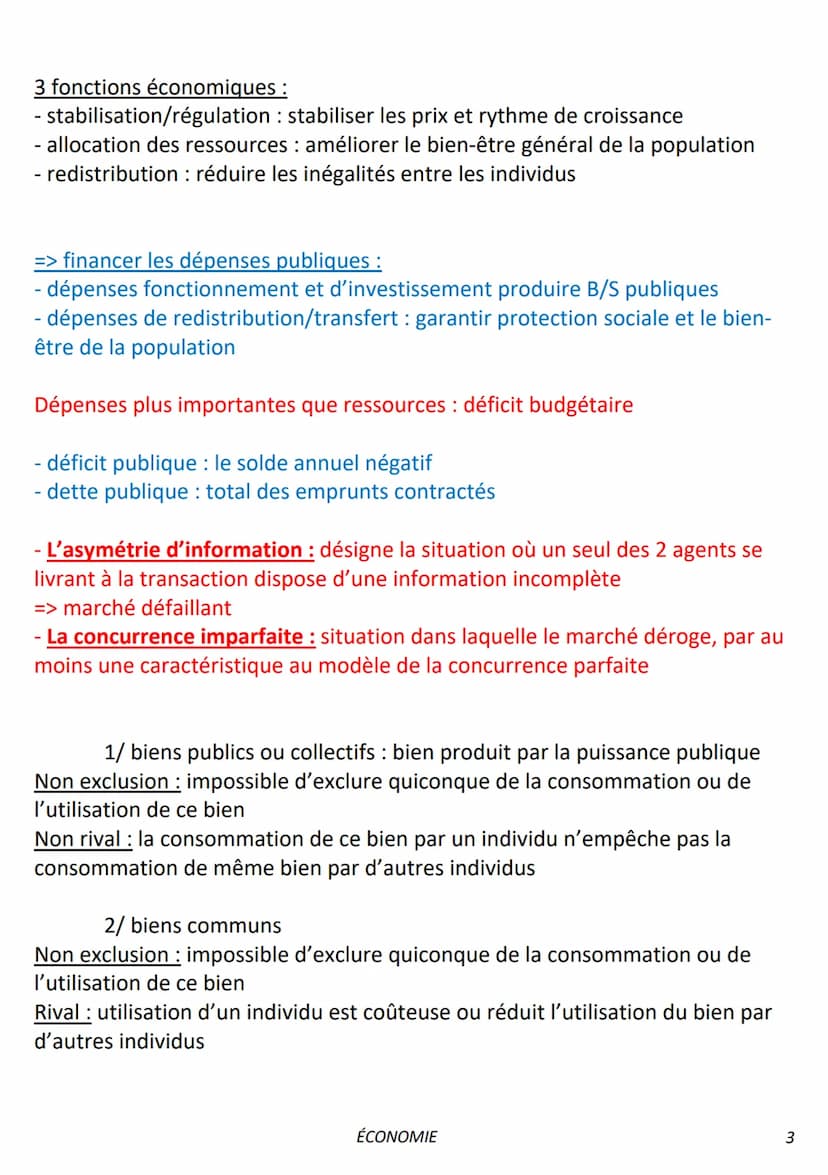 RÉVISION ÉCONOMIE
Types de B et S:
- marchands ou non marchands
- libres (gratuitement et pas de production : l'air) ou économiques (faut
pr