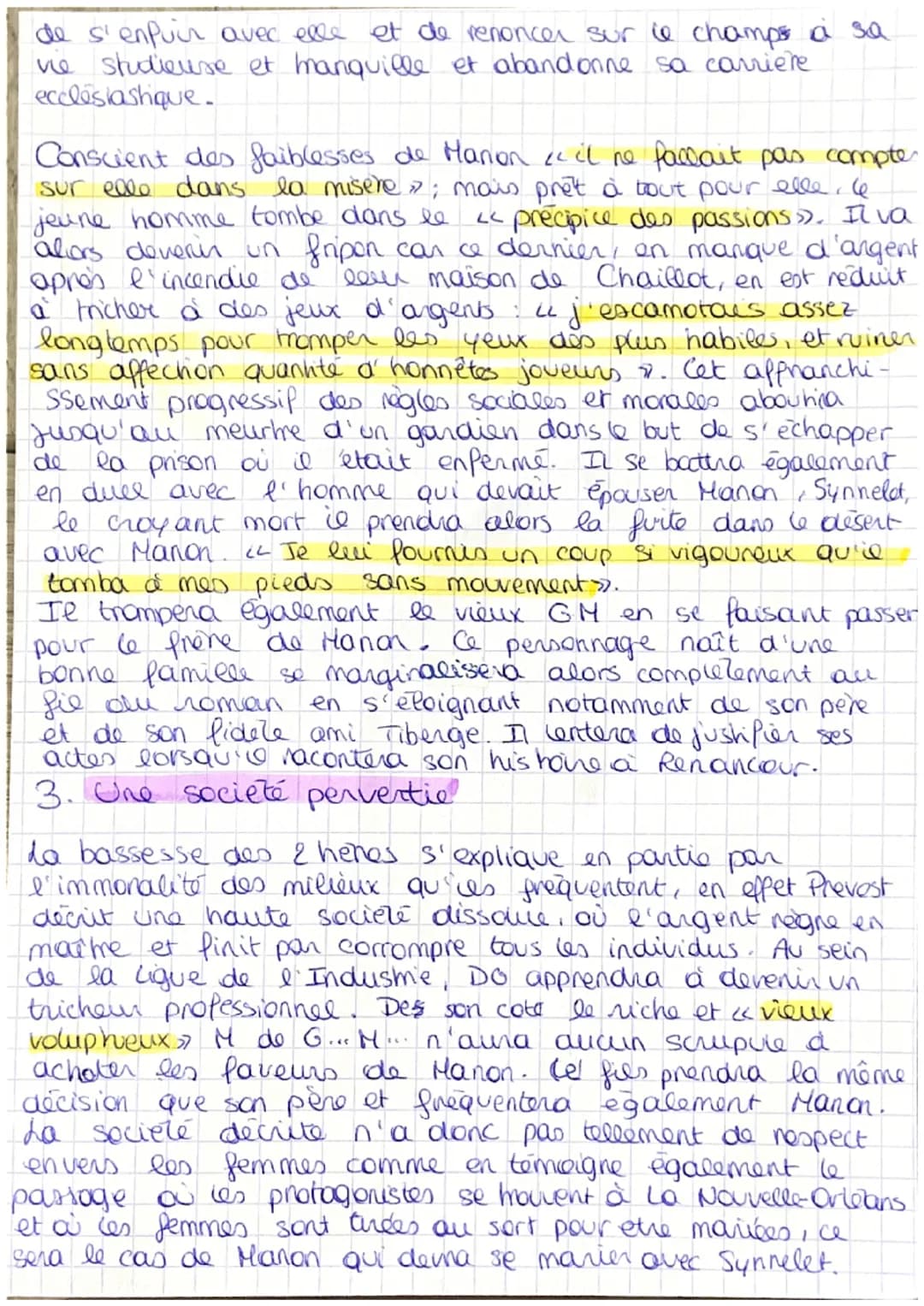 Manon Lescaut
des héros peu
Prequentables
1. Le personnage de Manon
Manon Lescaut est présenté comme une jeune fille pouvre,
seduisante, env