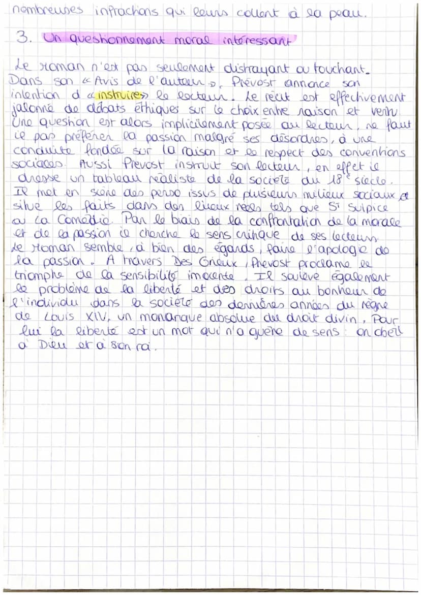 Manon Lescaut
des héros peu
Prequentables
1. Le personnage de Manon
Manon Lescaut est présenté comme une jeune fille pouvre,
seduisante, env