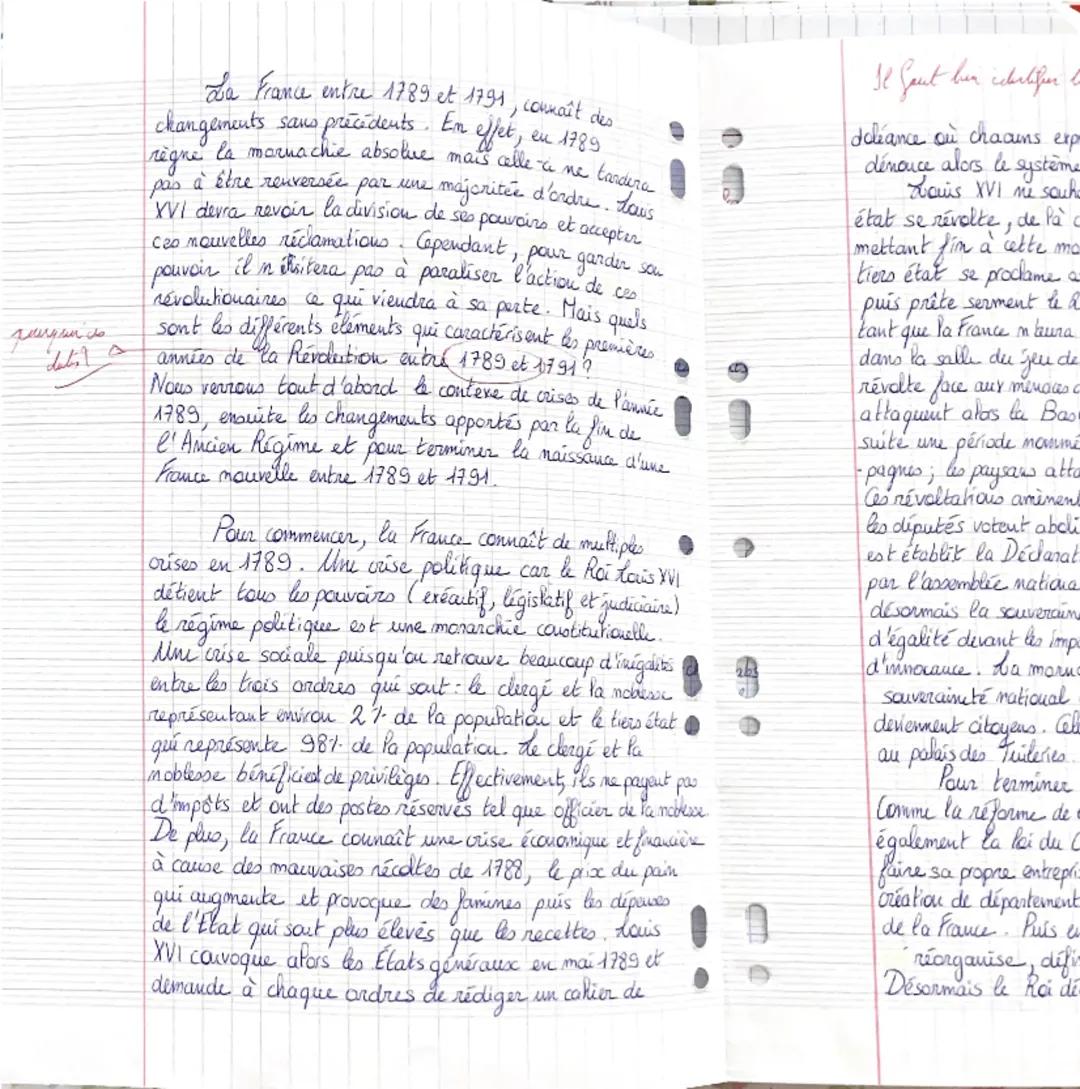 --- OCR Start ---
D
Romy
Évaluation d'Histoire
NICOLAS
1°K
20/20
bus lor trasaul
Quels sont les différents éléments qui caractérisent les pr