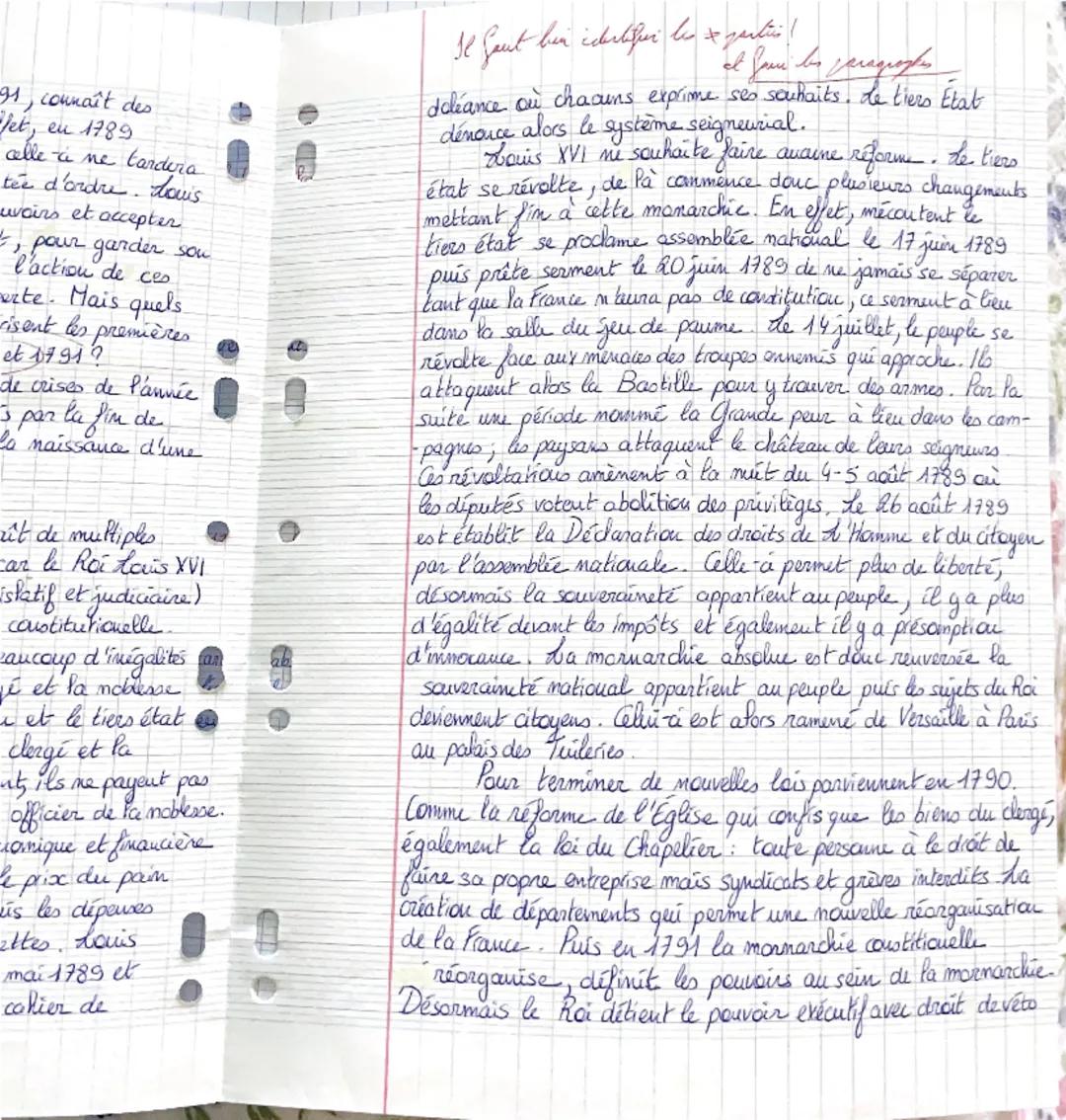 --- OCR Start ---
D
Romy
Évaluation d'Histoire
NICOLAS
1°K
20/20
bus lor trasaul
Quels sont les différents éléments qui caractérisent les pr
