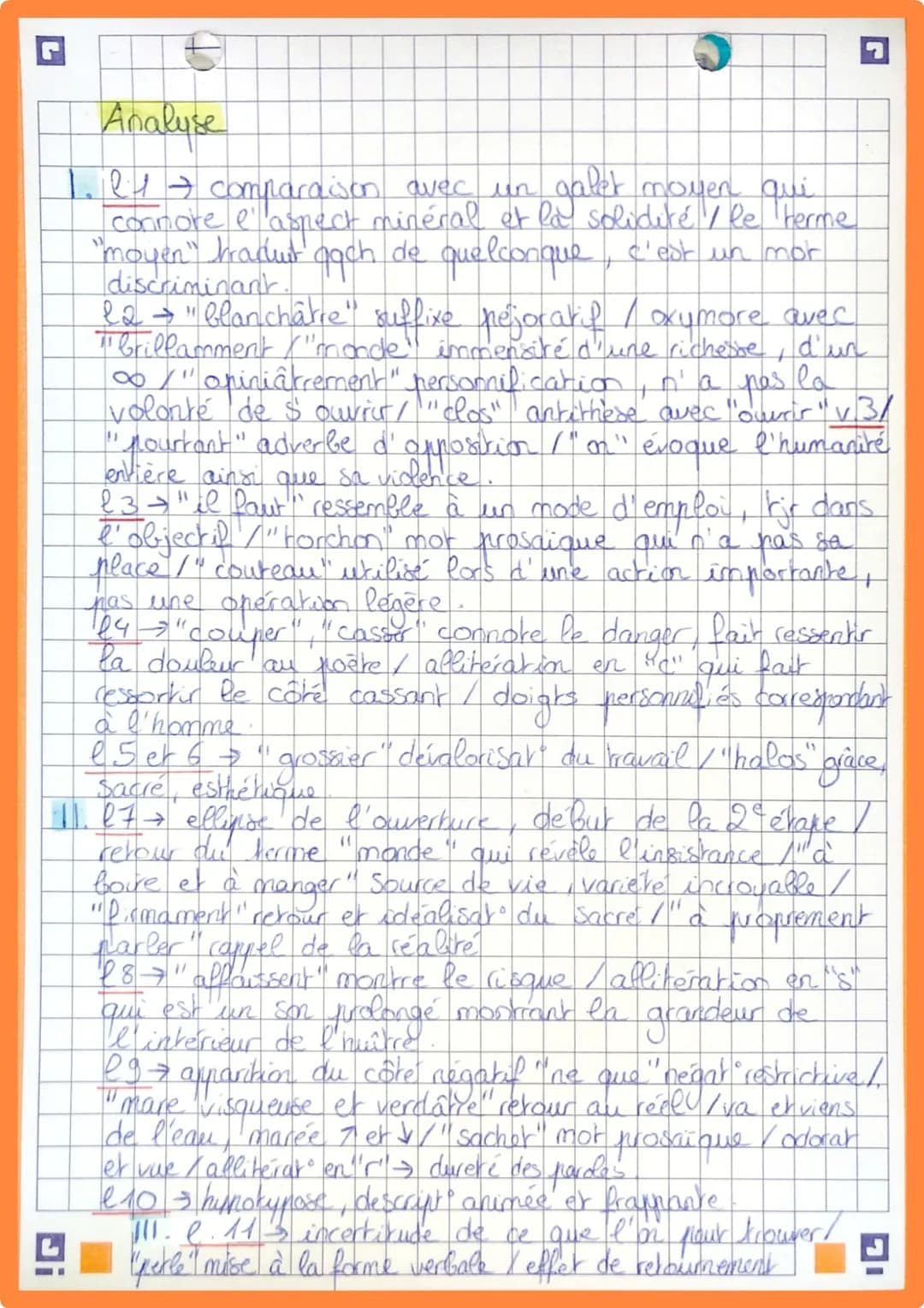 Di
2.5
C'Huitre
Francis Ponge
Introduction
→ Phrase d'accroche sur le lurcome (genre
littéraire caractérise par l'expression exaltéé des
sen