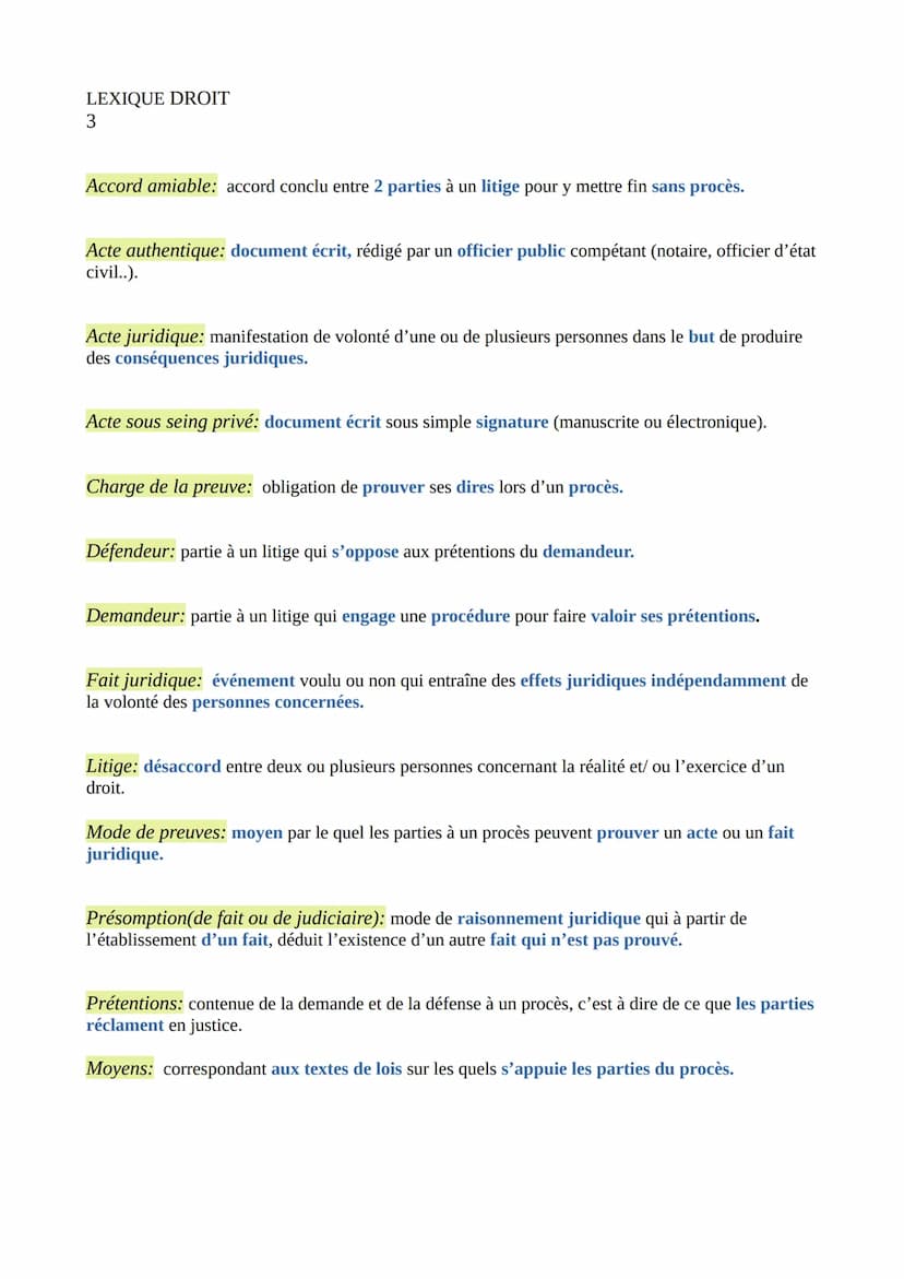 LEXIQUE DROIT
1
Autorité légitime: autorité dont le pouvoir d'élaborer les règles de droit dépend du système
démocratique.
Caractère général