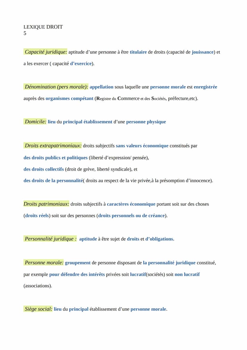 LEXIQUE DROIT
1
Autorité légitime: autorité dont le pouvoir d'élaborer les règles de droit dépend du système
démocratique.
Caractère général