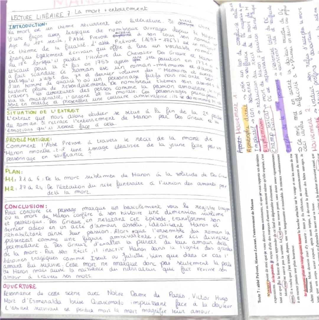 # MANON

LECTURE LINEAIRE 5: Découverte des peeses

INTRODUCTION

Au xville Nècle, le roman est en odein exer. On observe la diversite cakon