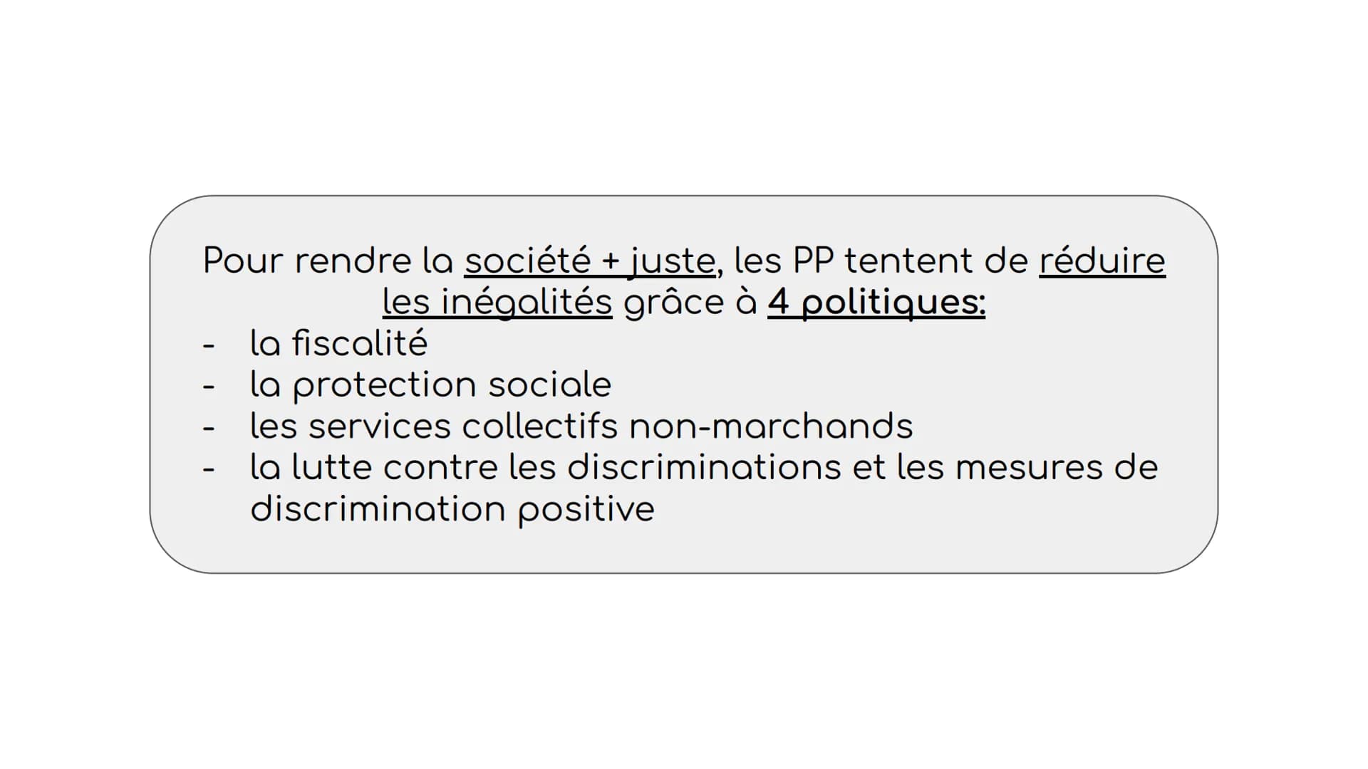 Quelles inégalités sont compatibles avec
les différentes conceptions de la Justice
Sociale?
I.
II.
III.
IV.
Justice sociale: désigne le sent