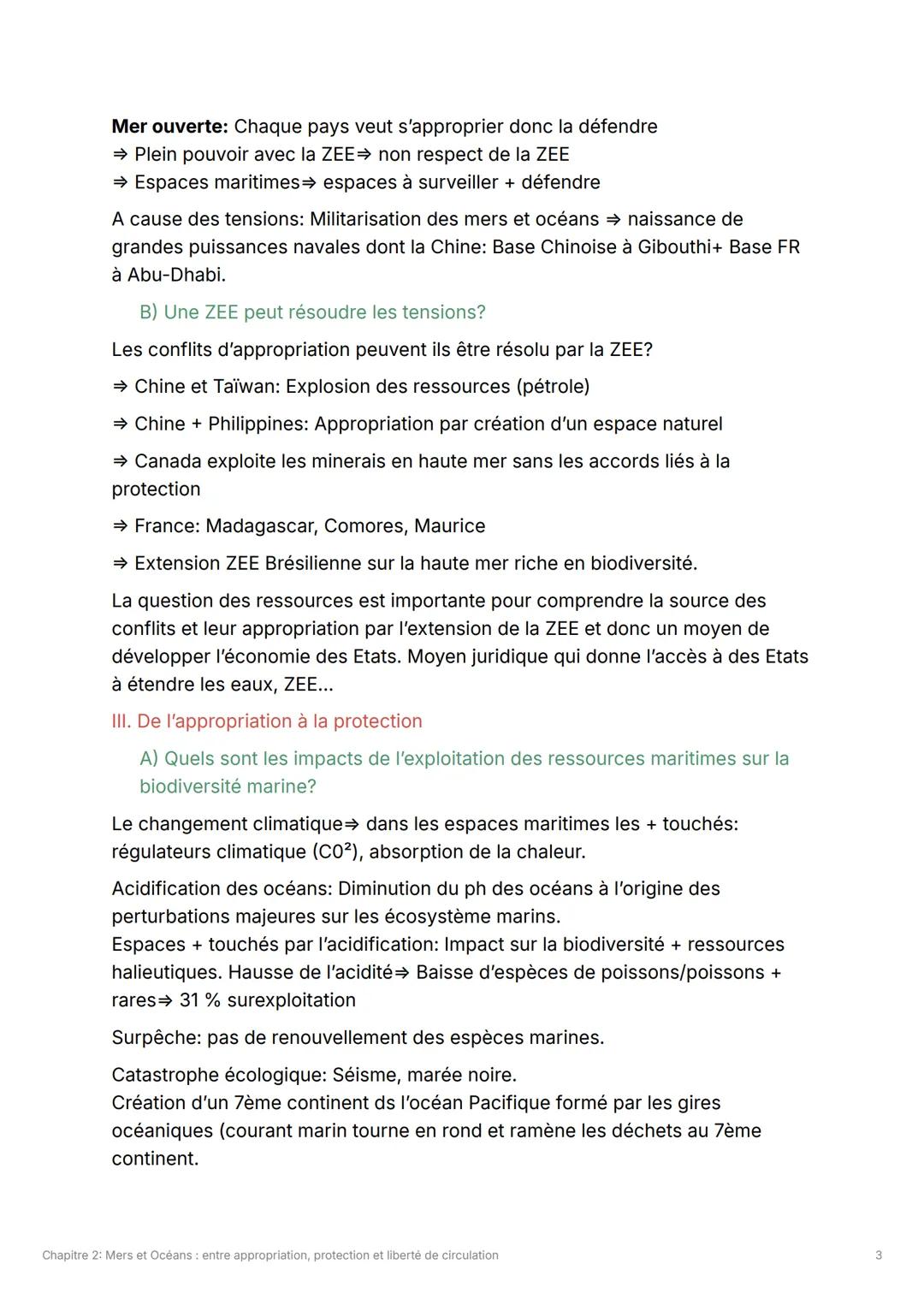 # Chapitre 2: Mers et Océans :
entre appropriation, protection
et liberté de circulation

Problématique: En quoi les mers et Océans par leur