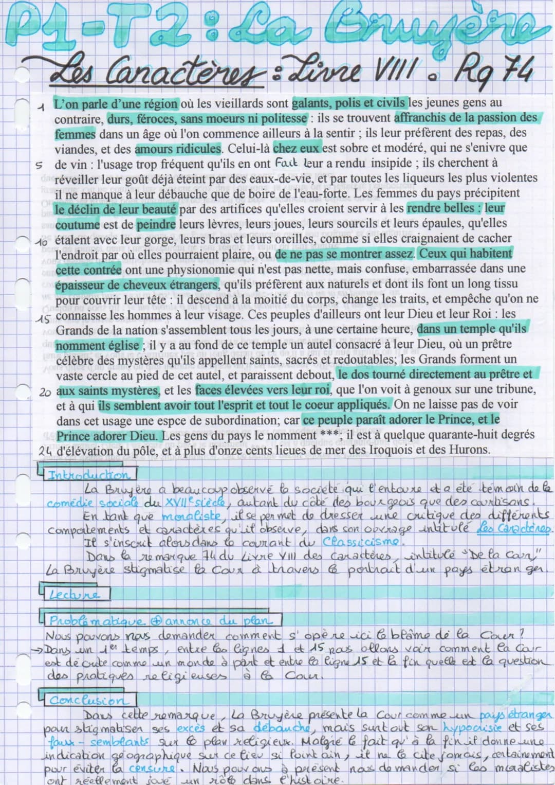 PL-T2:
Les
Les Caractères : Livre VIII. Rq 74
La Enuyer
Bruyère
L'on parle d'une région où les vieillards sont galants, polis et civils les 