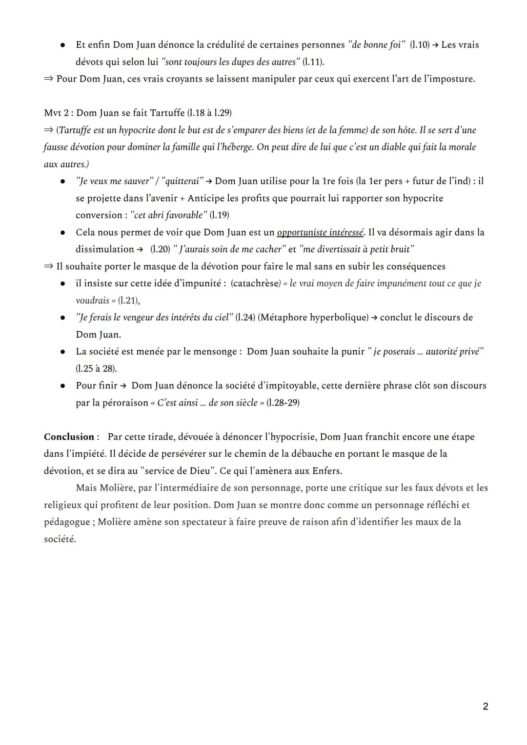 N°4 : Théâtre, Parcours associé 'théâtre et stratagèmes'
→ fausse éloge de l'hypocrisie religieuse, il argumente et dénonce cette hypocrisie