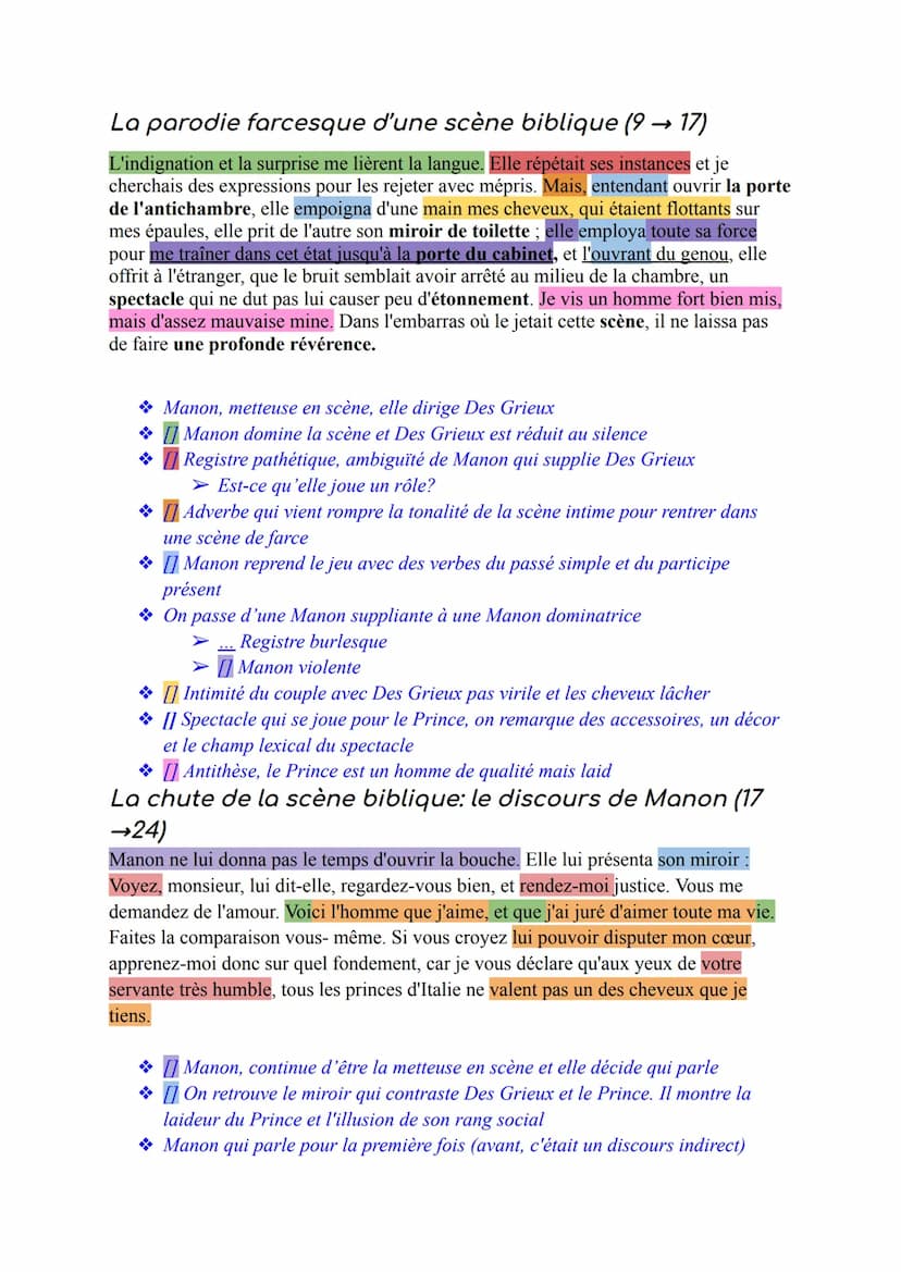 Texte 8: Manon Lescaut
L'histoire du Chevalier Des Grieux et de Manon Lescaut a été écrit par l'abbé
Prévost en 1731. Mais il fut jugé scand