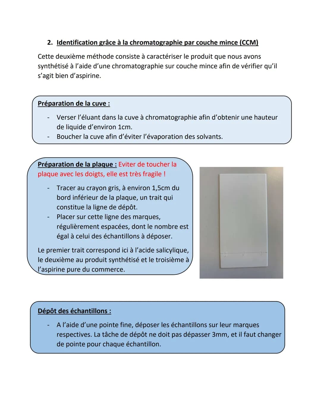 Fiches méthodes-Identification du produit synthétisé :
1. Mesure de la température de fusion grâce au banc Köfler
Cette première méthode con