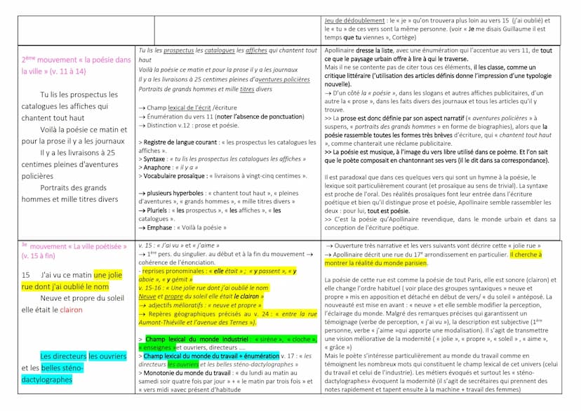 Texte 1- Zone, Apollinaire- vers 1 à 24 -
Dans quelle mesure les premiers vers d'Alcools annoncent-ils le renouveau poétique ?
Citations - É