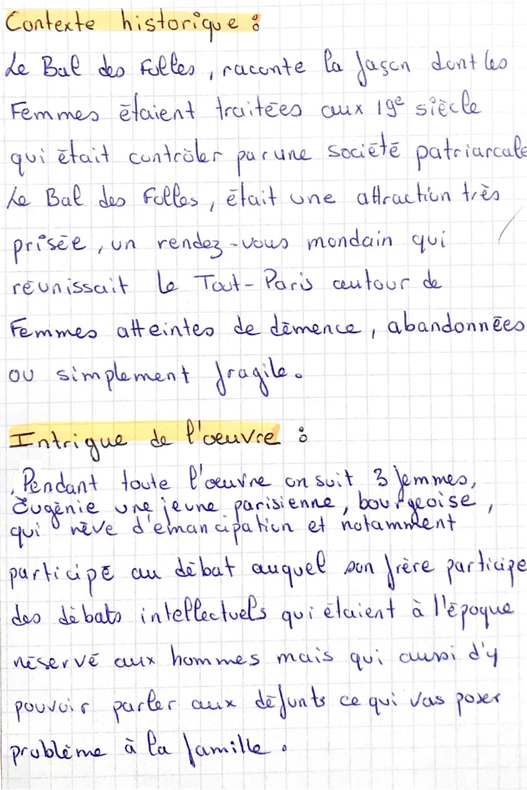 Bal des Folles
Déroulement de la presentation 8 min, 8pts
1°) Présentation de l'auteur
2°) Présentation de l'œuvre
3º) Le contexte historiqu