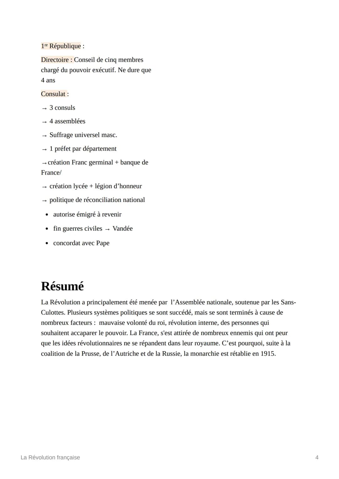 La Révolution française
Dates
1789-1799: Révolution française
1789 1792: Fin de la monarchie
20 juin 1789: serment de jeu de Paume
14 juille