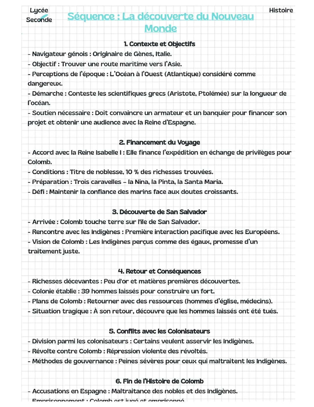 Séquence : La découverte du Nouveau Monde 
