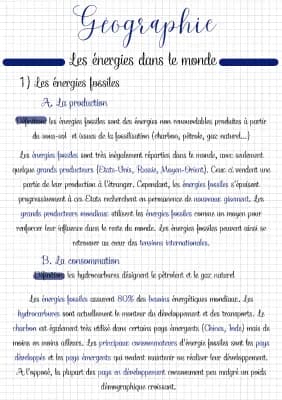 Know Géographie « Les énergies dans le monde » thumbnail