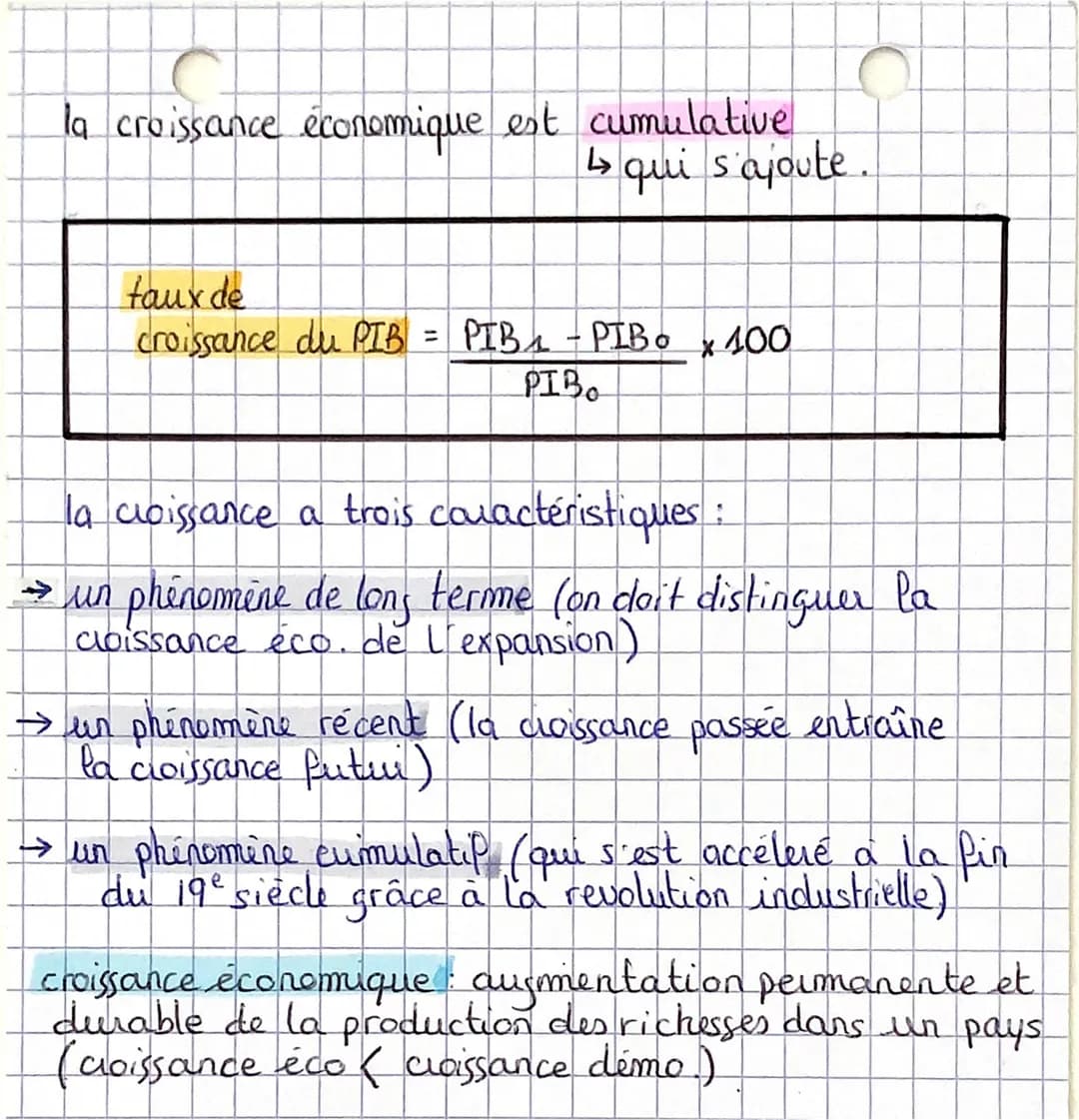 Chapitre I: sources et défis de la croissance 1
économique:
P
A qu'est-ce que la croissance économique et comment
la mesure-on ?
croissance 