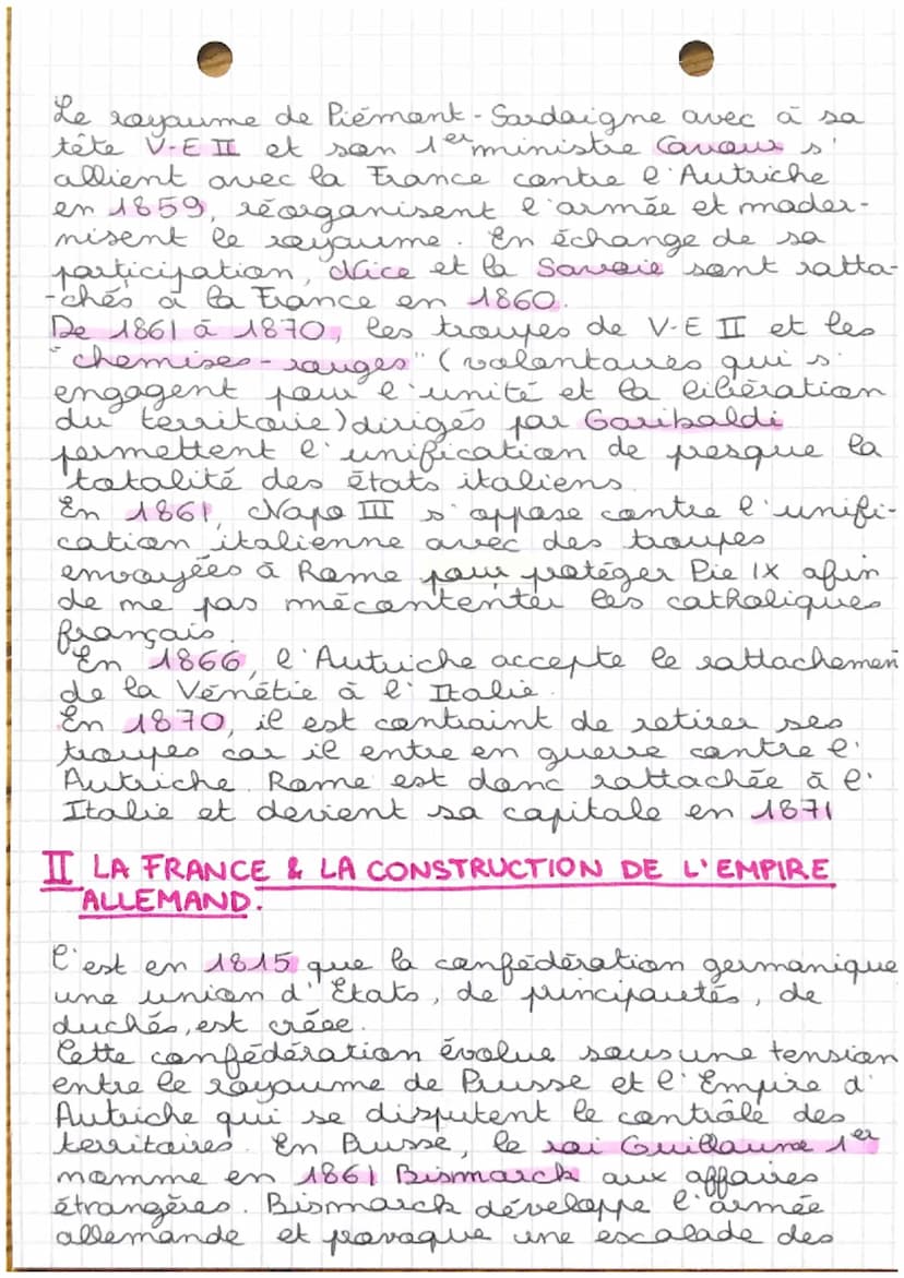 H5
la France & la construction
de nouveaux états par
la guerre et la diploma
-tie CITALIE & ALLEMAGNE)
6
HISTOIRE
Nap. III prononce en 1852.