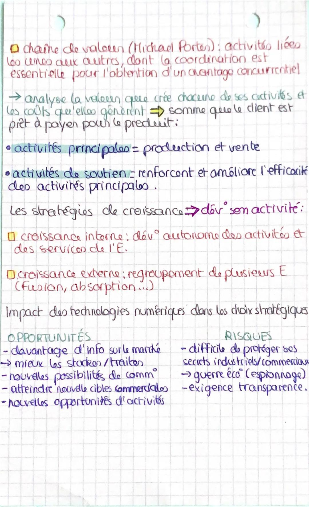 MANA

options stratégiques

avantage concurrentiel: se distinguor de ses
concurrents fondé sur des compétences distinctives.
→ segmenter ses
