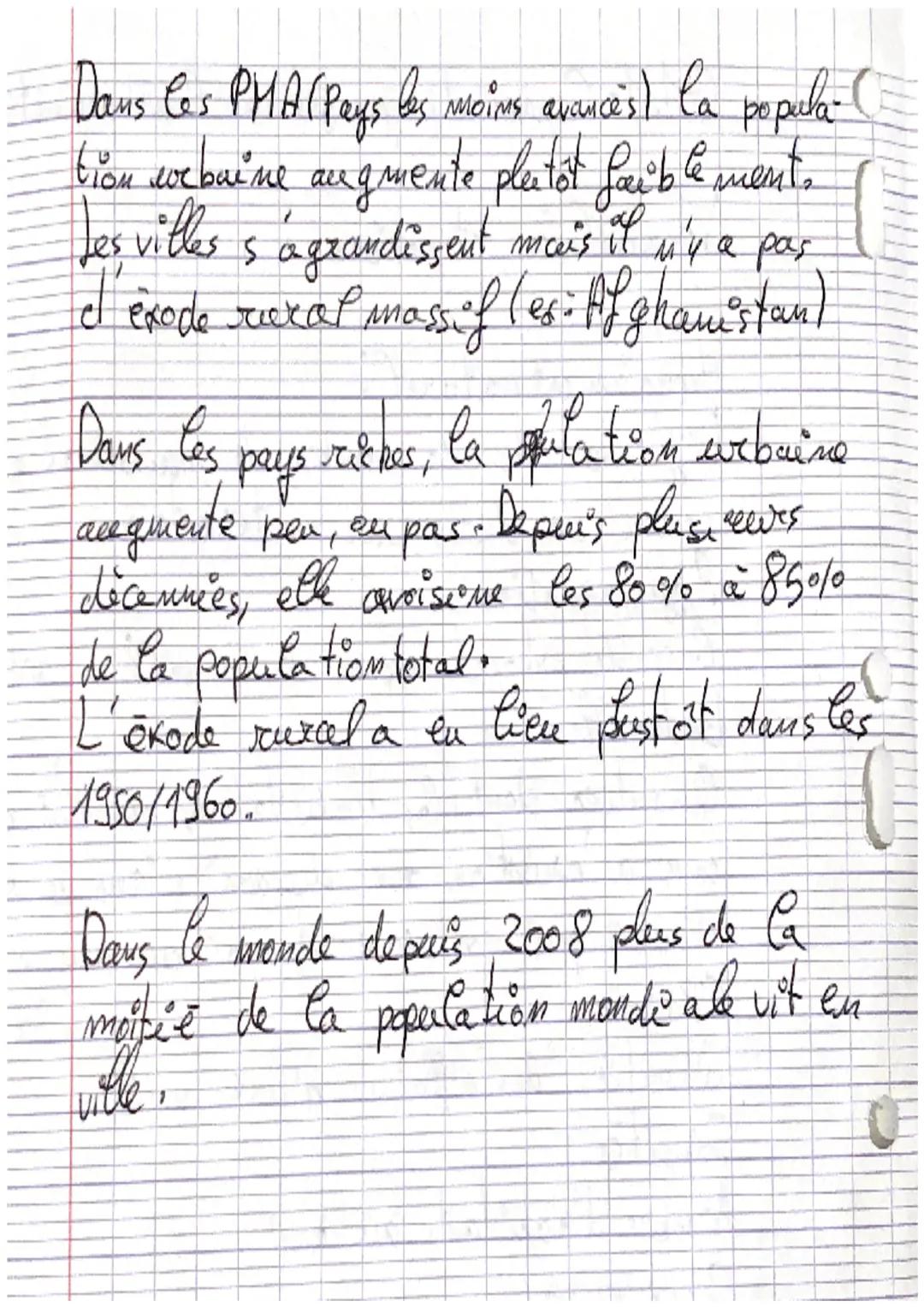 G1.1- Espace et paysages de l'urbanisation •
Vocabulaire et motions:
Accroissement naturel :
Difference entre le nombre de
nombre de décès s