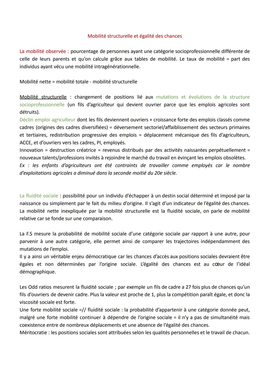 Quelles sont les caractéristiques contemporaines et les facteurs de la mobilité sociale ?
I. Définition et mesure de la mobilité sociale
A. 